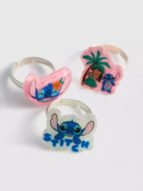 Pack de 5 anillos con colgantes de Stitch de Disney