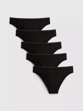 Pack de 5 braguitas brasileñas «Love to Lounge» con alto contenido en algodón