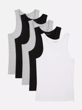 Pack de 5 camisetas sin mangas básicas