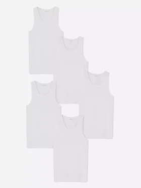 Pack de 5 camisetas sin mangas básicas