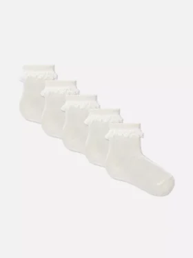 Pack de 5 pares de calcetines con ribete de volantes