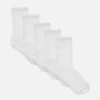 Pack de 5 pares de calcetines cortos blancos