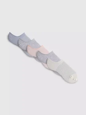 Pack de 5 pares de calcetines cortos invisibles de algodón