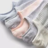 Pack de 5 pares de calcetines cortos invisibles de algodón