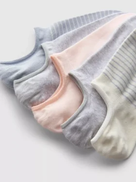 Pack de 5 pares de calcetines cortos invisibles de algodón