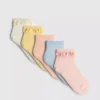 Pack de 5 pares de calcetines de media caña con volantes acanalados