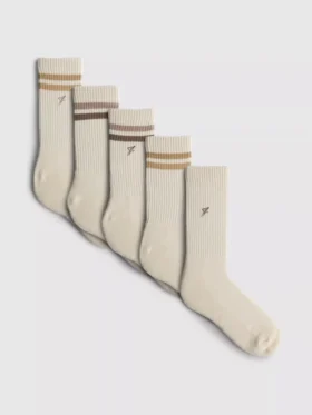 Pack de 5 pares de calcetines deportivos acanalados