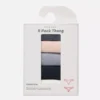 Pack de 5 tangas de color liso