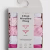 Pack de 5 tangas de microfibra con ribete de encaje