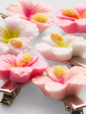 Pack de 6 horquillas con motivos florales