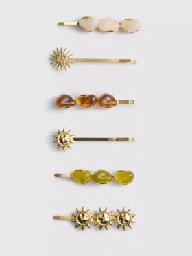 Pack de 6 horquillas de resina «Celestial» de Paula Echevarría