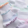 Pack de 7 calcetines de tobillo con rayas multicolores