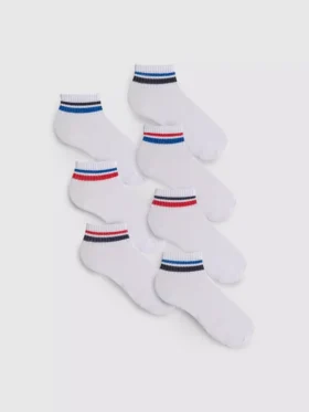 Pack de 7 pares de calcetines cortos a rayas