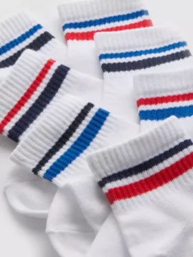 Pack de 7 pares de calcetines cortos a rayas