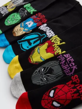 Pack de 7 pares de calcetines cortos de Marvel