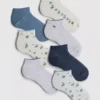Pack de 7 pares de calcetines de zapatillas con estampado discreto