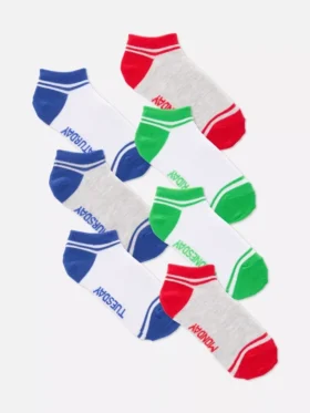 Pack de 7 pares de calcetines de zapatillas con los días de la semana
