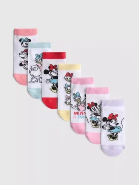 Pack de 7 pares de calcetines de zapatillas de Minnie Mouse de Disney