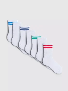Pack de 7 pares de calcetines deportivos acanalados