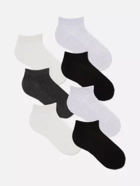 Pack de 7 pares de calcetines neutros para zapatillas