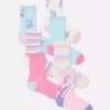Pack de 7 pares de calcetines tobilleros con unicornios