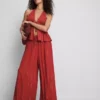 Pantalones anchos brillantes de Paula Echevarría