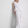 Pantalones anchos de lino plisados «The Edit»