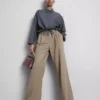 Pantalones anchos plisados
