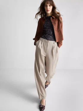 Pantalones anchos plisados
