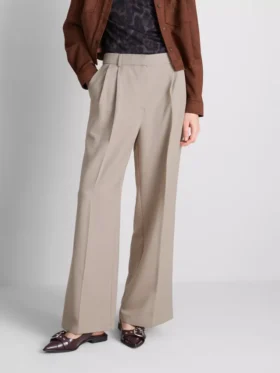 Pantalones anchos plisados