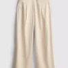 Pantalones anchos plisados con textura