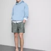Pantalones Cortos a rayas de mezcla de lino