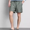 Pantalones Cortos a rayas de mezcla de lino