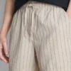 Pantalones Cortos a rayas de mezcla de lino