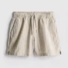 Pantalones Cortos a rayas de mezcla de lino