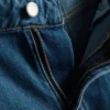 Pantalones Cortos acampanados plisados de denim con alto contenido en algodón