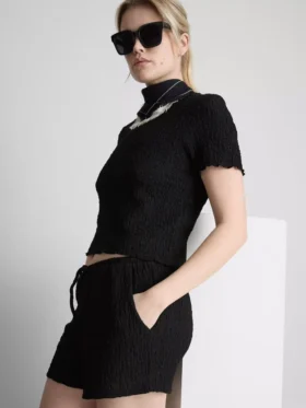 Pantalones Cortos arrugados con cordón