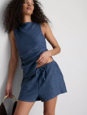 Pantalones Cortos arrugados de corte holgado de Paula Echevarría