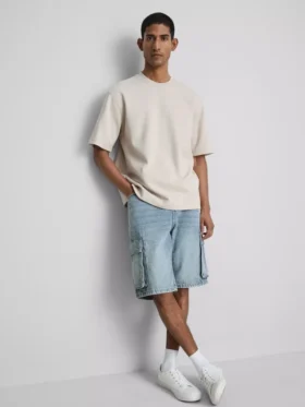 Pantalones cortos cargo de denim