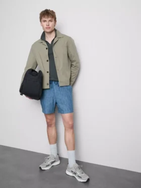 Pantalones cortos con cintura de cordón texturizada