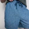 Pantalones cortos con cintura de cordón texturizada