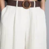 Pantalones Cortos con cinturón y textura
