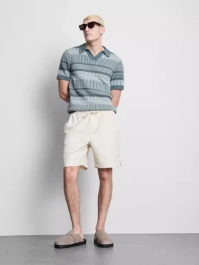 Pantalones Cortos con cordón y textura