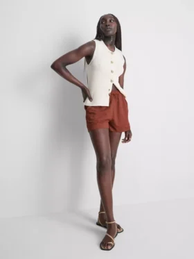 Pantalones Cortos con cordón y textura