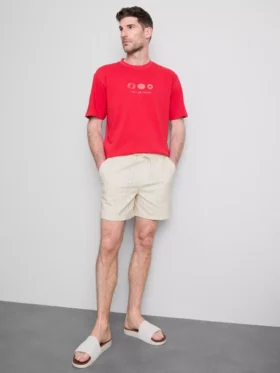 Pantalones Cortos con cordón y textura