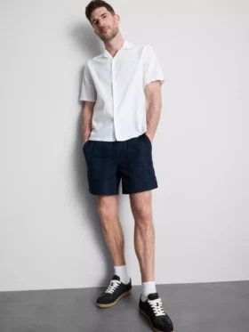 Pantalones Cortos con cordón y textura