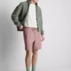 Pantalones Cortos con cordón y textura