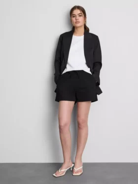 Pantalones Cortos con cordón y textura