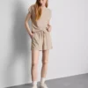 Pantalones Cortos con cordón y textura
