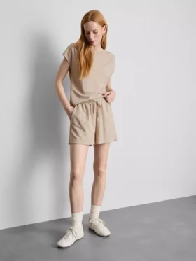 Pantalones Cortos con cordón y textura